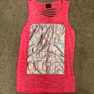 “Excuses Don’t Burn Calories” Workout Tank (S)